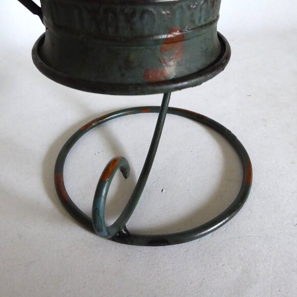 NEW 13.75” HANGING METAL & GLASS LANTERN TEA LIGHT CANDLE HOLDER STAND ODDITY - Picture 10 of 13